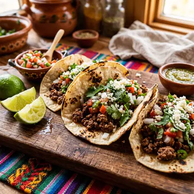 Tacos de carne molida